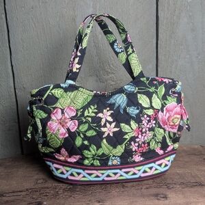Vera Bradley Retired Botanica Sherry Floral Quilted Purse Bag